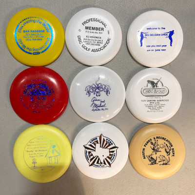 Assorted 9-Pack of Mini Frisbee Flying Discs Headrick