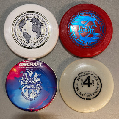 Assorted 4-Pack Large Diameter Mini Flying Discs 