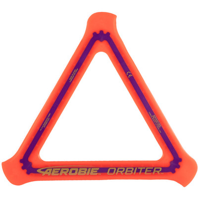 Aerobie ORBITER SOFT BOOMERANG Top view of red boomerang