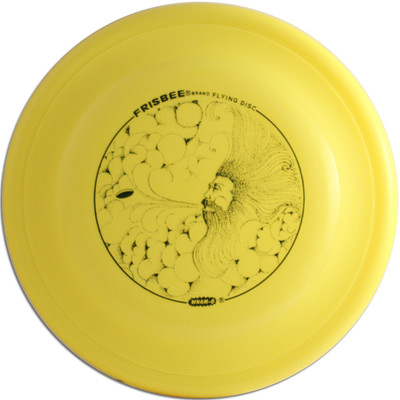 Wham-O FB6 FASTBACK FRISBEE Original Mold - top view yellow